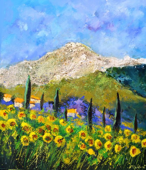 Sunflowers in Provence - 6723 by Pol Henry Ledent