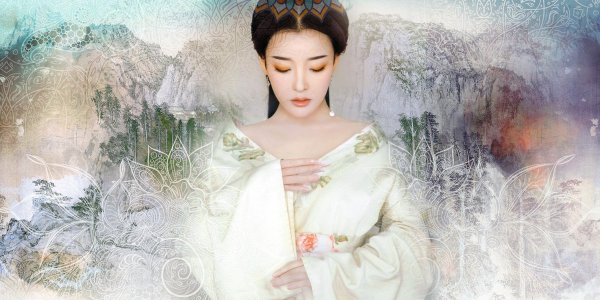 Impressionistic Portrait C-Type Print By Catalin Ilinca, 38 X 19, Mandala (V), Original Artwork