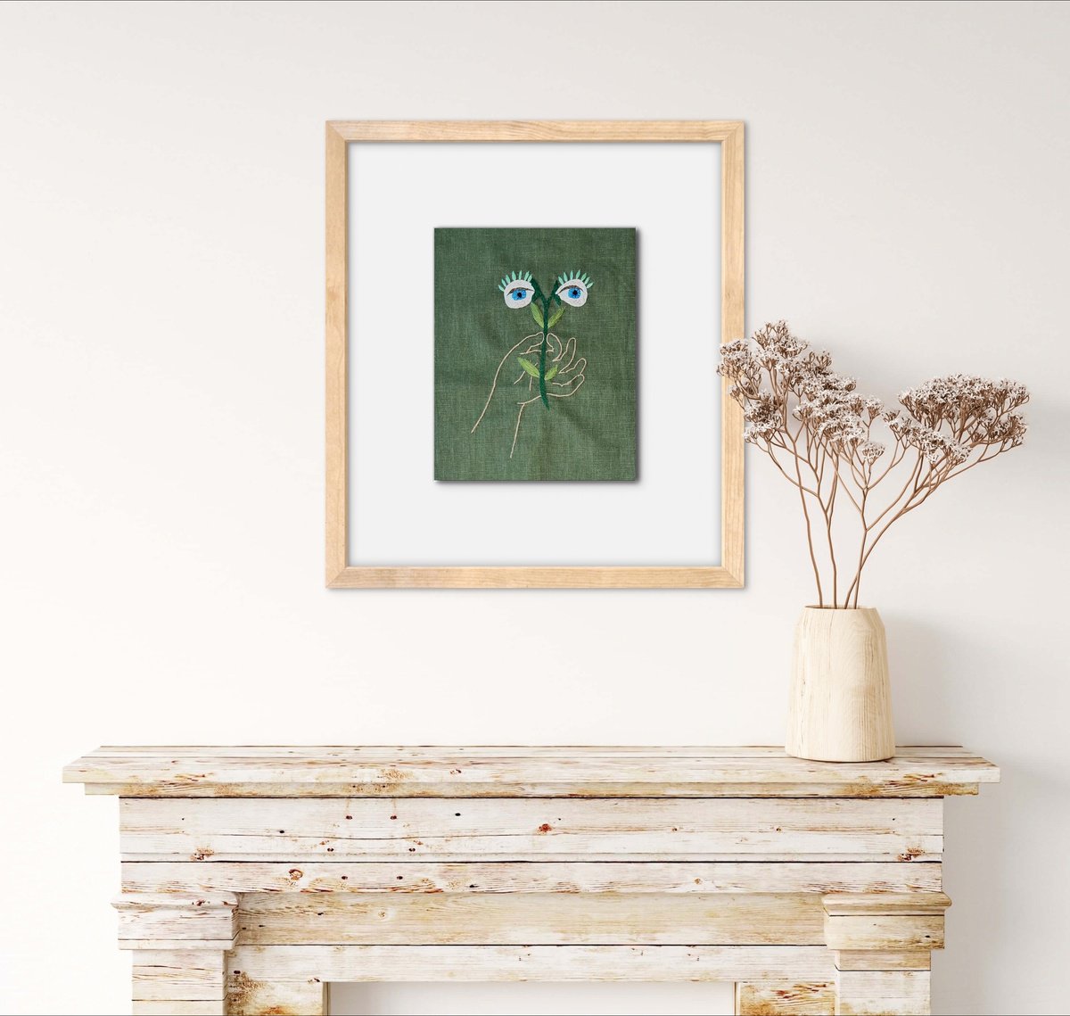 Expressive Abstract Relief By Mafe Bastos, 12 X 16", "Weed", Original Artwork