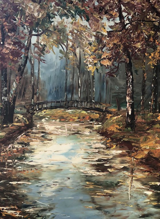 Forest  (60x75cm, oil painting, ready to hang)