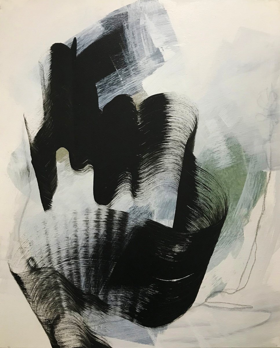 Organic Abstract Acrylic Painting By Kris Haas, 16 X 20", Now Is Tomorrow, Original Artwork