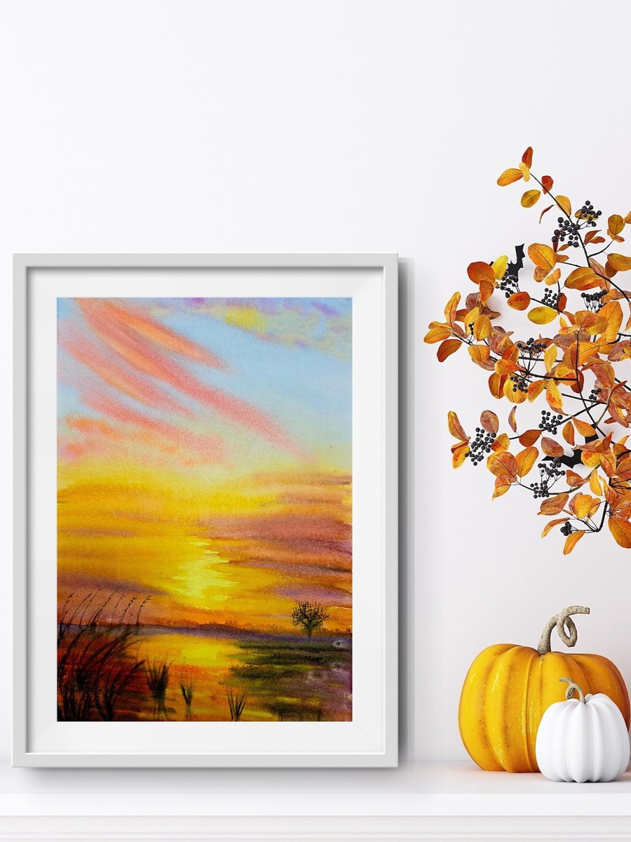 Expressive Watercolour , Come Away With Me By Jenny Tsoneva, 7 X 11, Artwork For Sale On Artfinder
