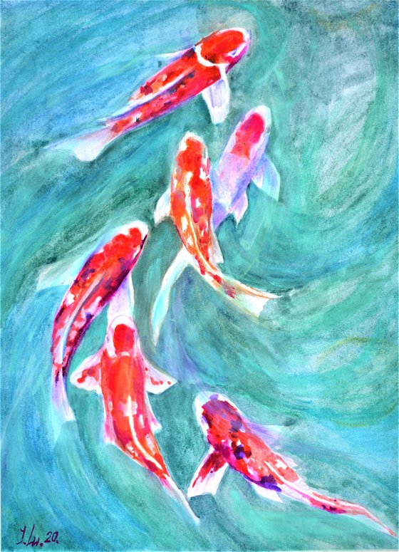 Red Koi Fish