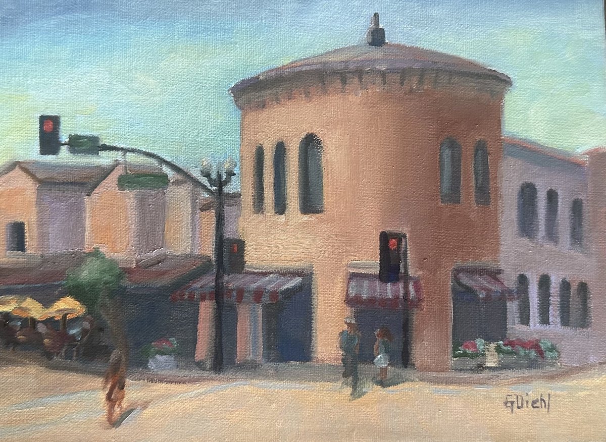 Impressionistic Cityscapes Oil Painting By Grace Diehl, 8 X 6, Downtown, Original Artwork