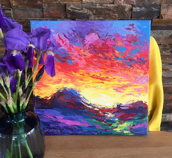 "Blazing sky" sunset