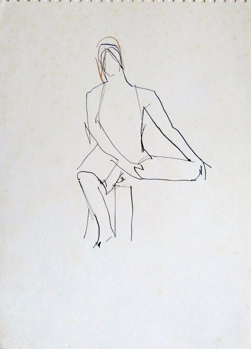 The Exercise, ink on paper 29x21 cm by Frederic Belaubre