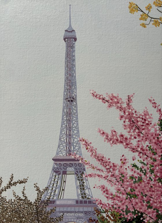 Eiffel Tower With Blossom