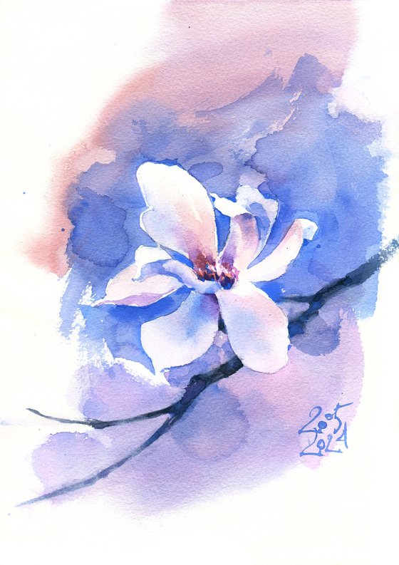 "Sunrise in magnolia garden"