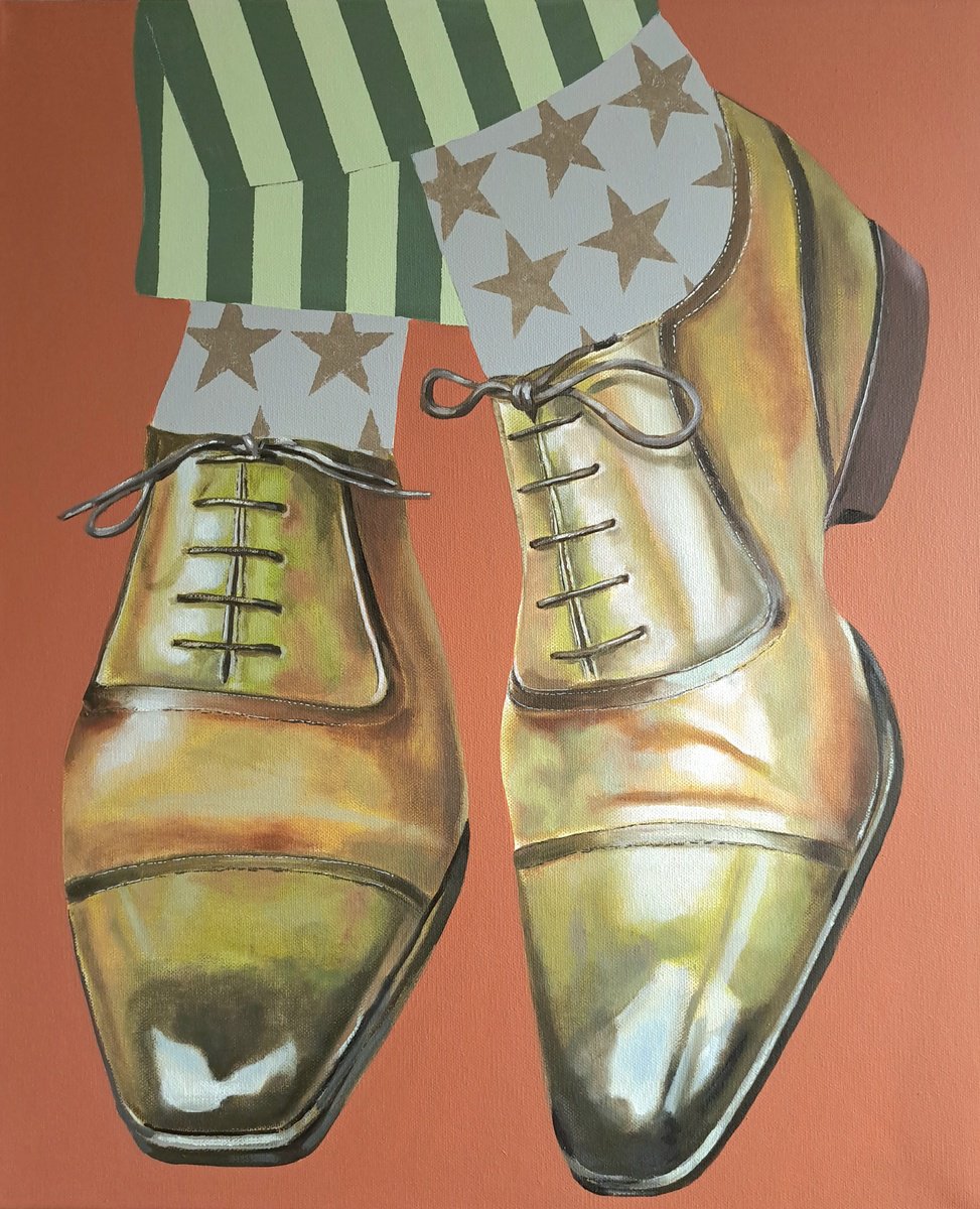 Urban And Pop Painting , Stars And Stripes By Lee Jenkinson, 18 X 22, Artwork For Sale On Artfinder