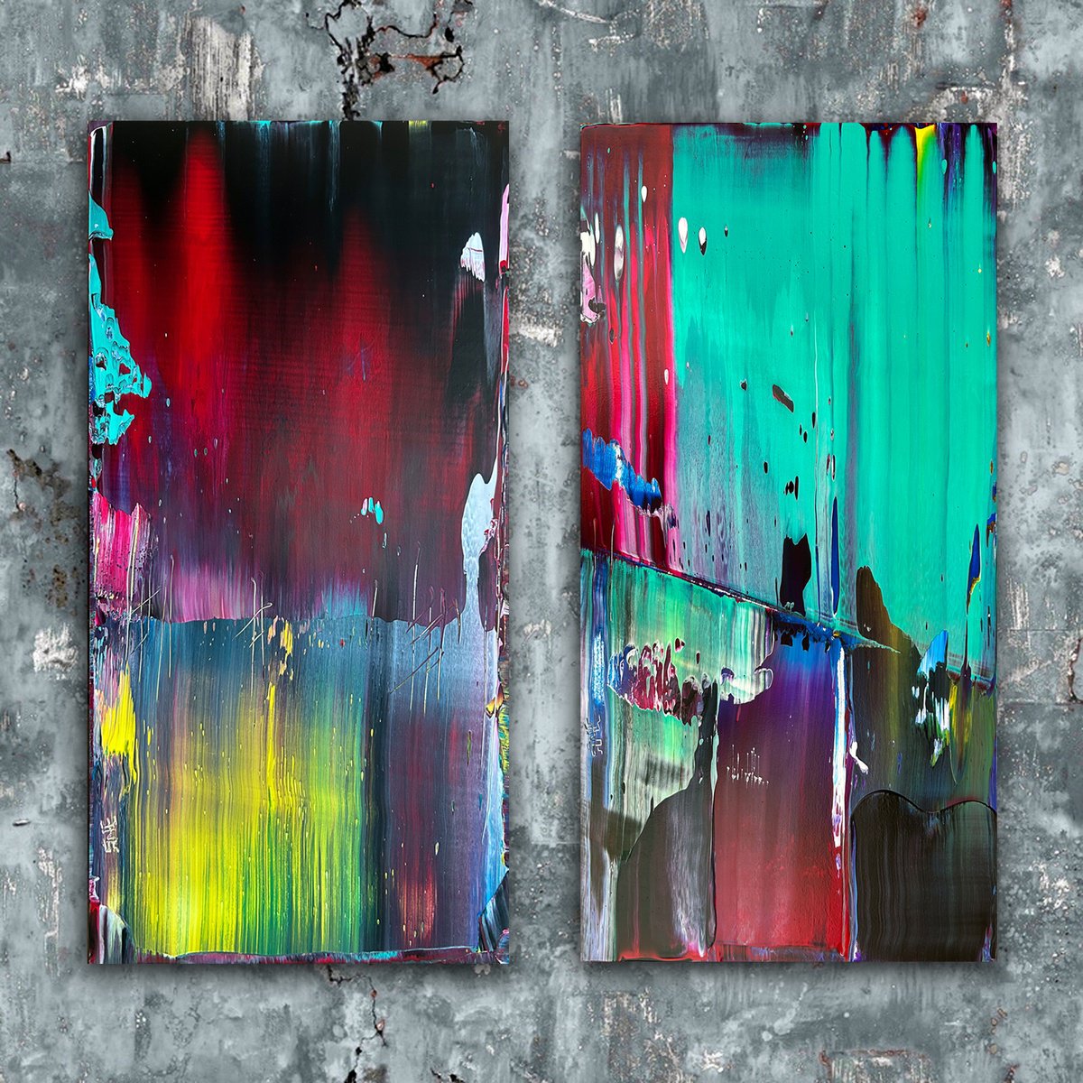 Expressive Abstract Acrylic Painting By Preston M. Smith (Pms), 24 X 24", "Feel Our Resonance", Original Artwork