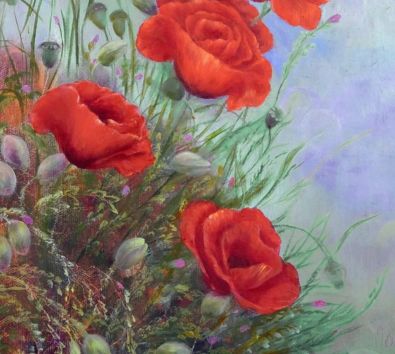 Poppies in the Wind
