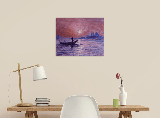 Romantic Sunset in Venice