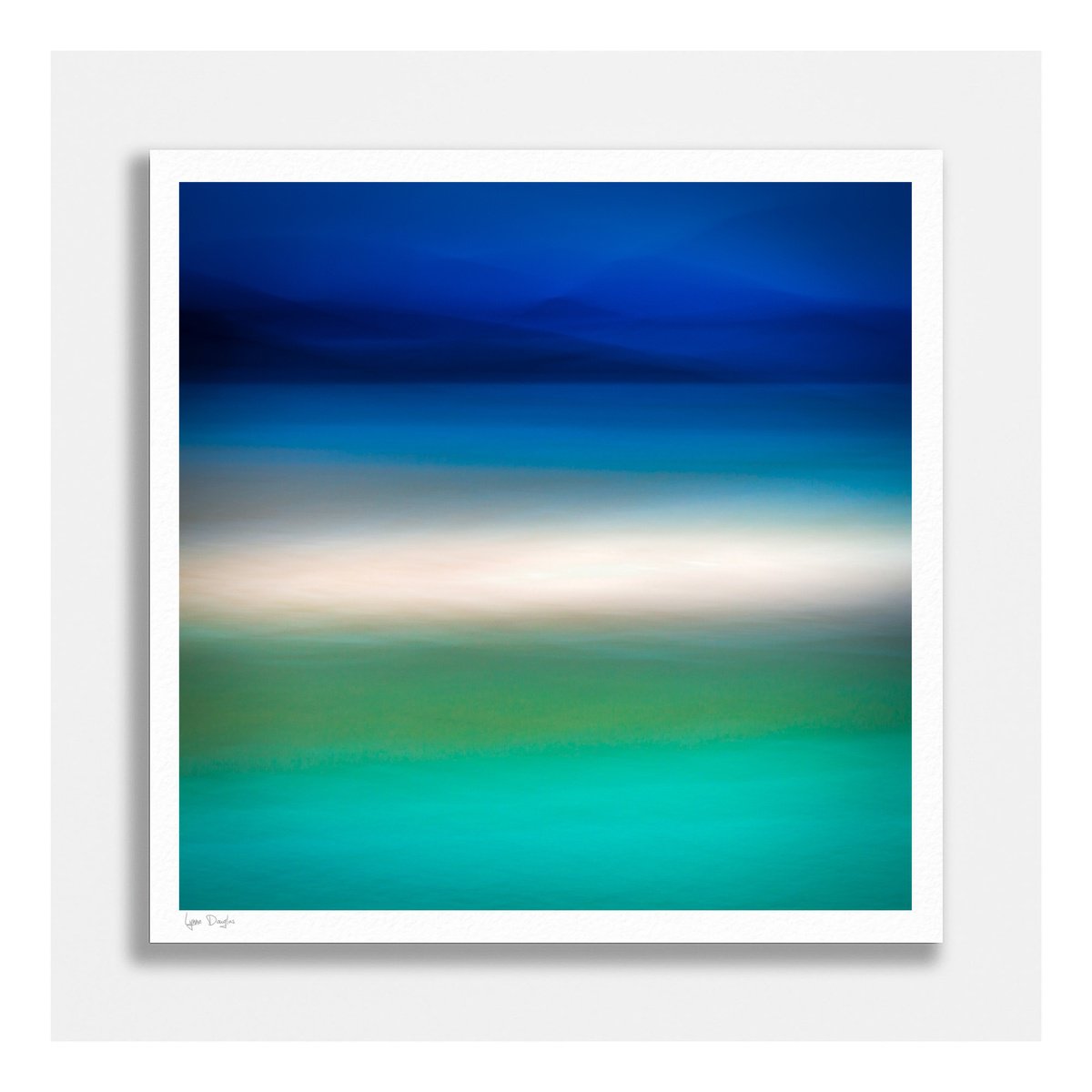 Impressionistic Landscape Photograph By Lynne Douglas, 24 X 24", A Sigh Of The Sea, Original Artwork