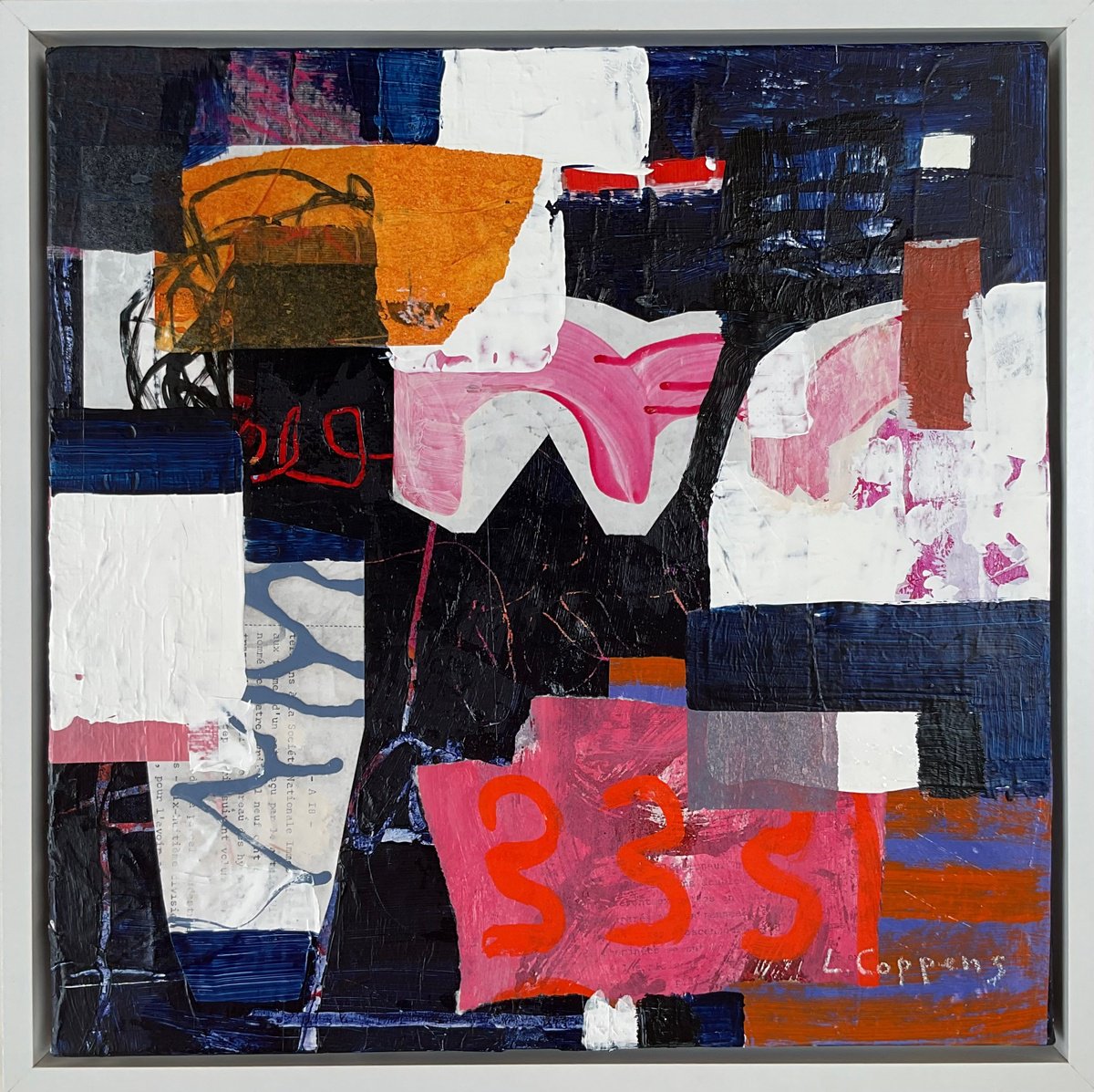 Abstract Painting By Linda Coppens, 17 X 17", Co-2025-06, Original Artwork