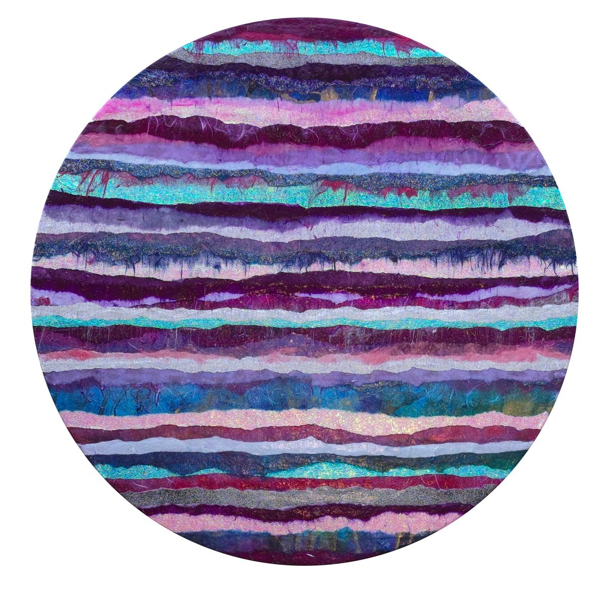 Organic Abstract Collage By Dave Popino, 16 X 16, Kepler-11 E, Original Artwork