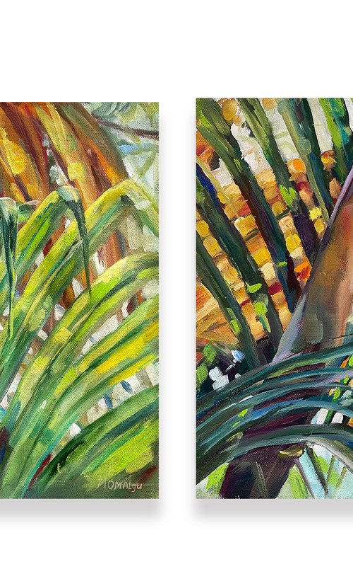Tropical Symphony Of Colours. Diptych by MOMALYU