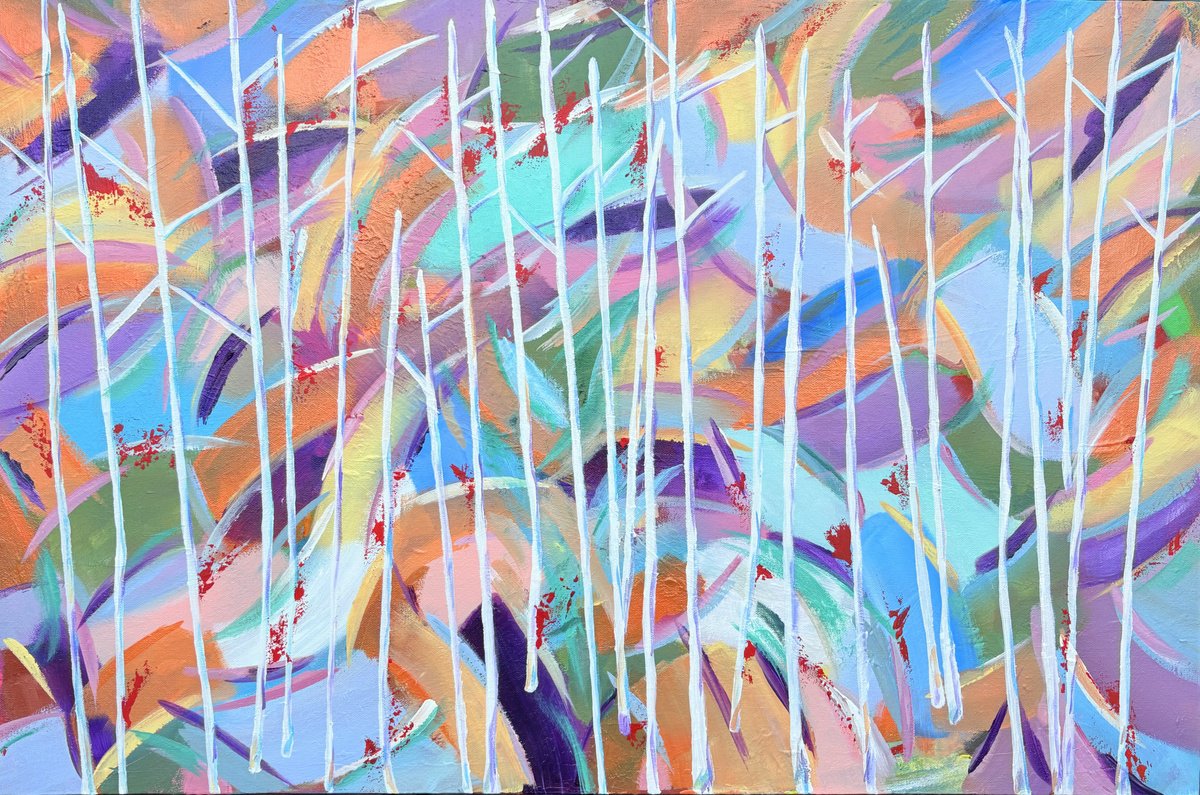 Colored Aspens By Paul Baaske, 36 X 24, Artwork For Sale On Artfinder