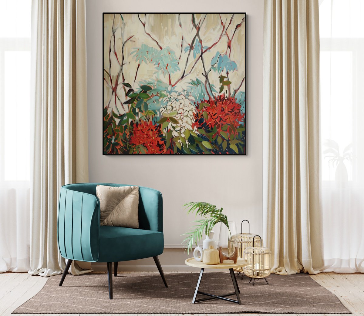 Aster Bloom Symphony #1 By V+V Kniazievi, 43 X 43, Artwork For Sale On Artfinder