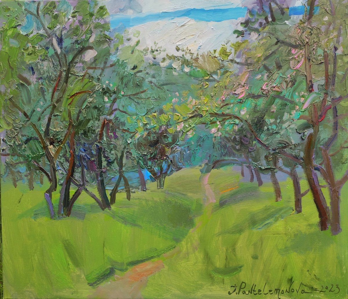 May in the apple garden by Inna Pantelemonova