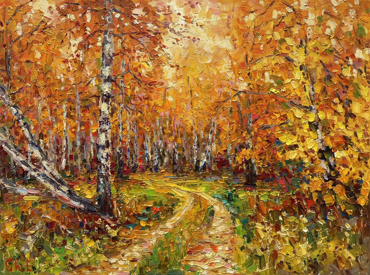 Birch Forest By Evgeny Chernyakovsky, 24 X 18, Artwork For Sale On Artfinder