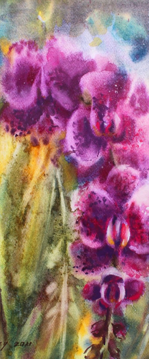 Orchid.  Original artwork by Nadiia Dubei