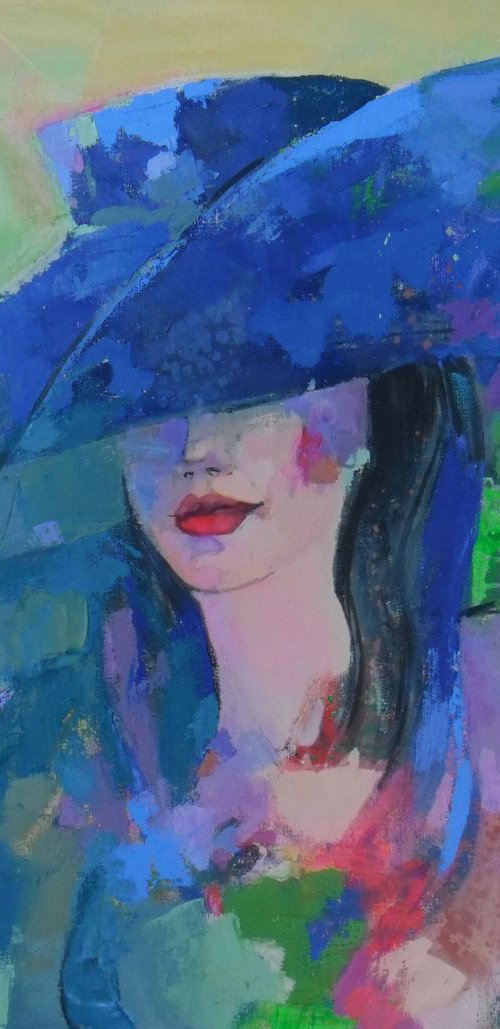 Blue hat by Victoria Cozmolici