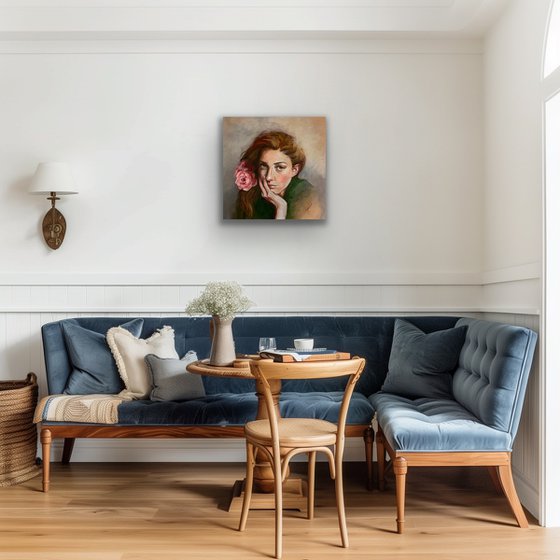 The girl with the Rose