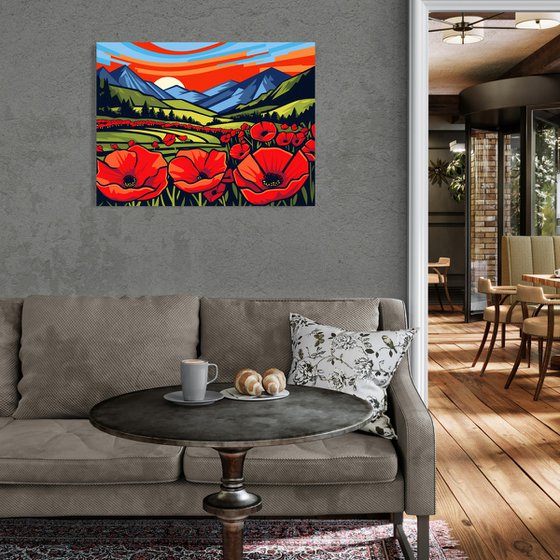 Poppies in the valley IV