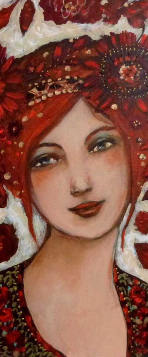 Slavic Autumn  40x40cm by Loetitia Pillault