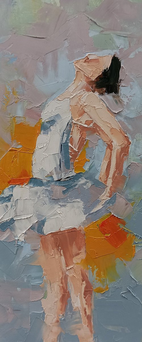 Ballerine 3. Original oil painting on mdf board by Marinko Šaric