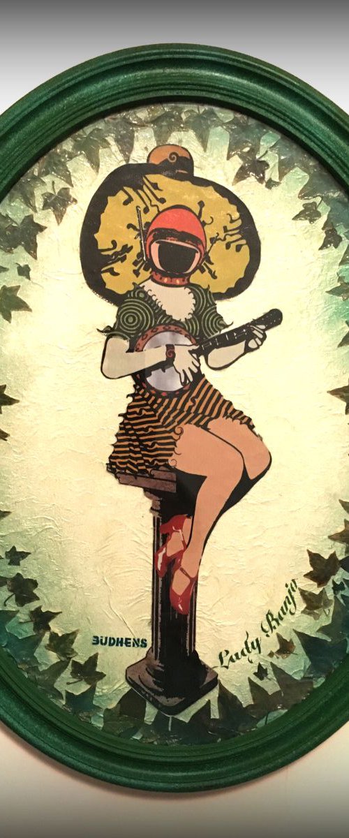 Lady Banjo by BUDHENS STENCIL ART