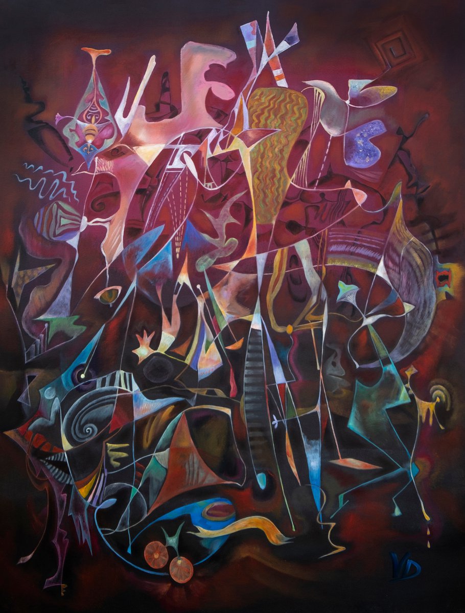 Surrealistic Oil Painting , After Sunset By Dina Volkova, 36 X 48, Artwork For Sale On Artfinder