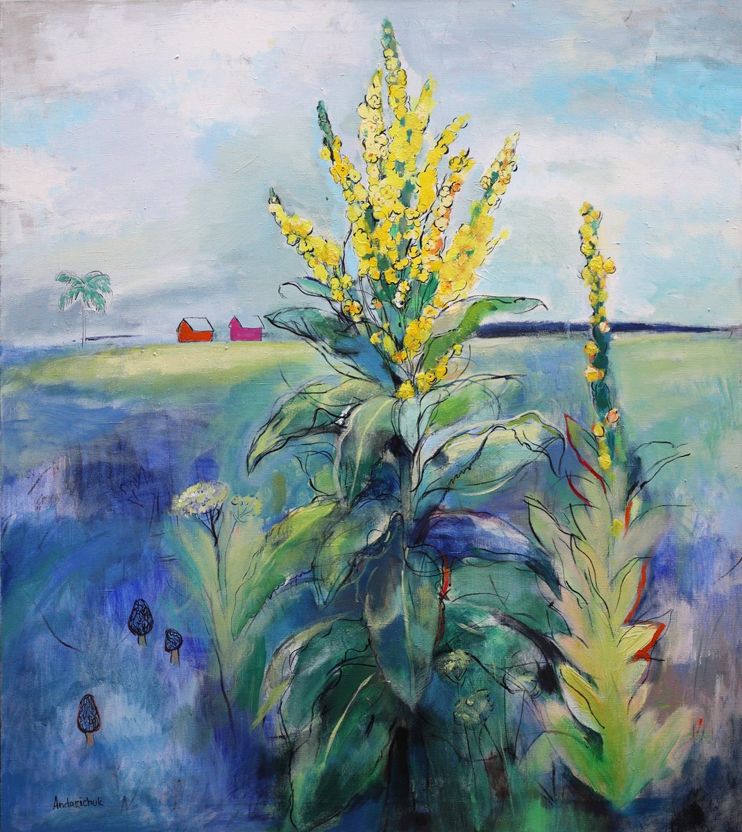 Verbascum By Artem Andreichuk, 45 X 51, Artwork For Sale On Artfinder