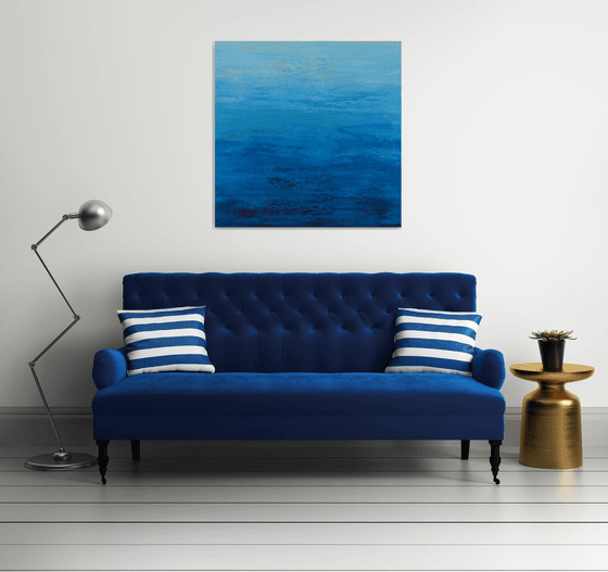 Refreshing Blue - Modern Abstract Expressionist Seascape