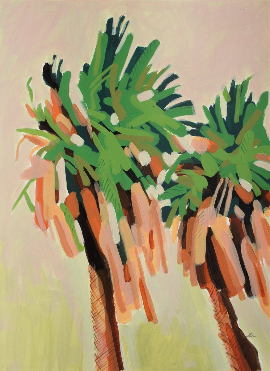 Impressionistic Landscape Acrylic Painting By Irina Plaksina, 12 X 16, You And Me, Original Artwork