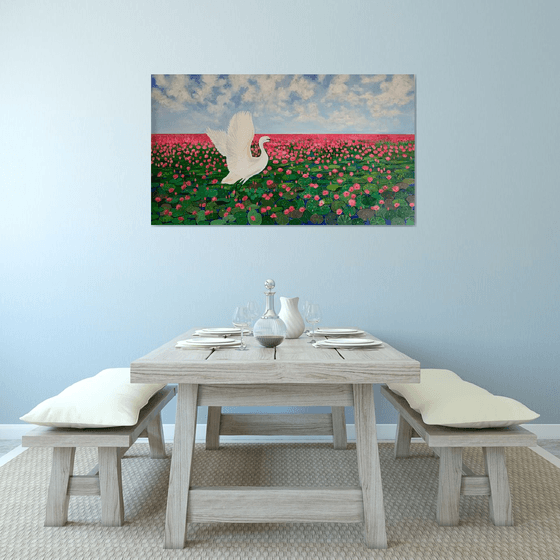 Water lilies lake! Large painting!