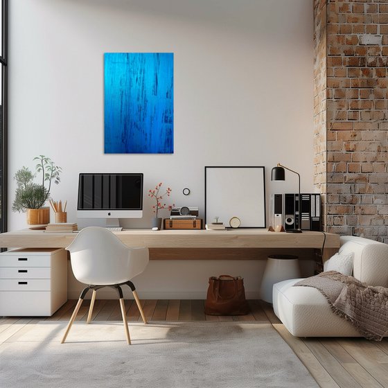 Hand-painted Blue Flow