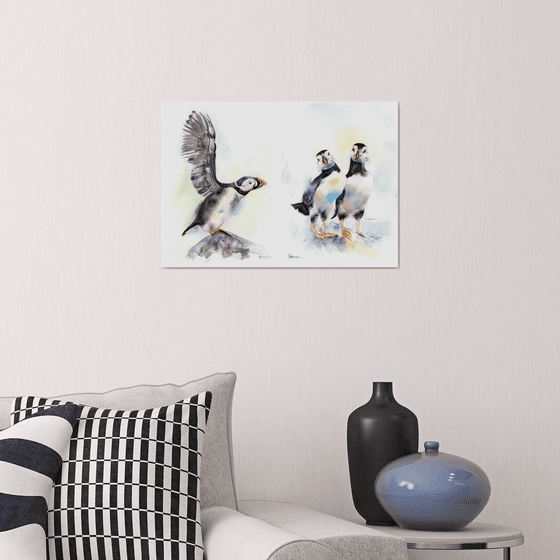Puffin Diptych