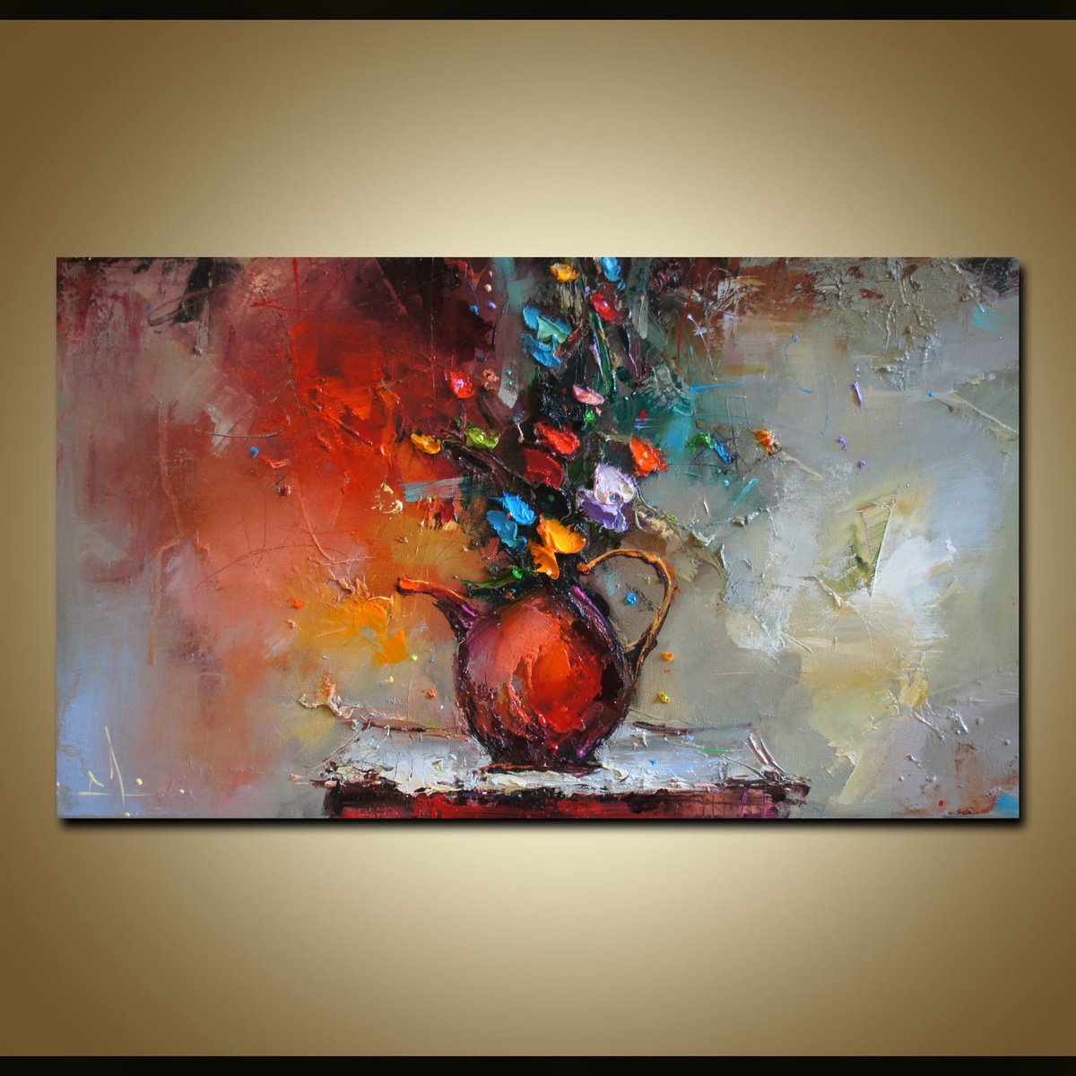 Expressive Oil Painting , A Moment Of Autumn By Stanislav Lazarov, 24 X 14, Artwork For Sale On Artfinder