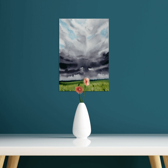 Clouds landscape painting