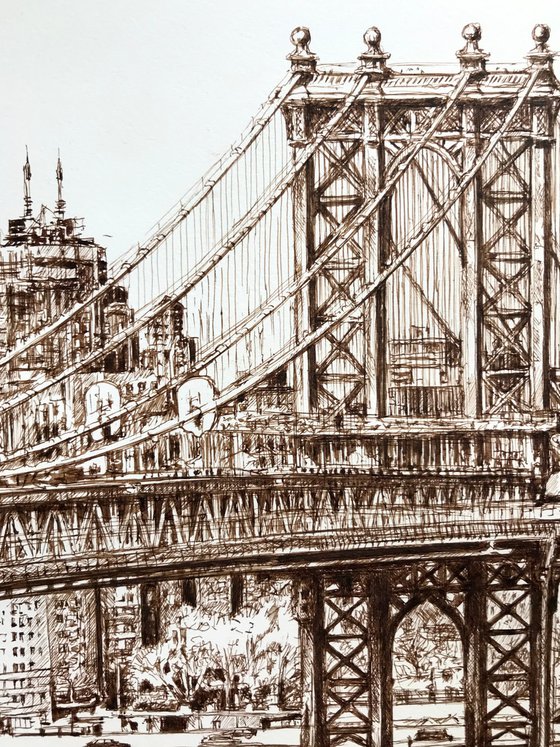 Manhattan Bridge Skyline