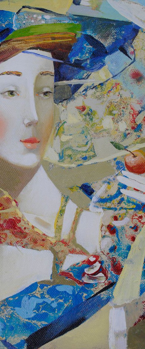 Original woman painting on canvas by Kate Kulish