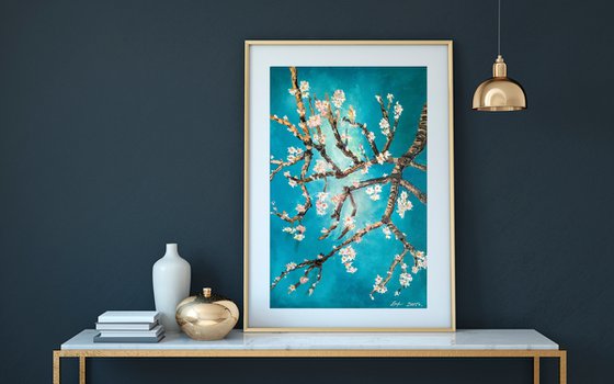 Blooming almonds inspired by Vincent Van Gogh