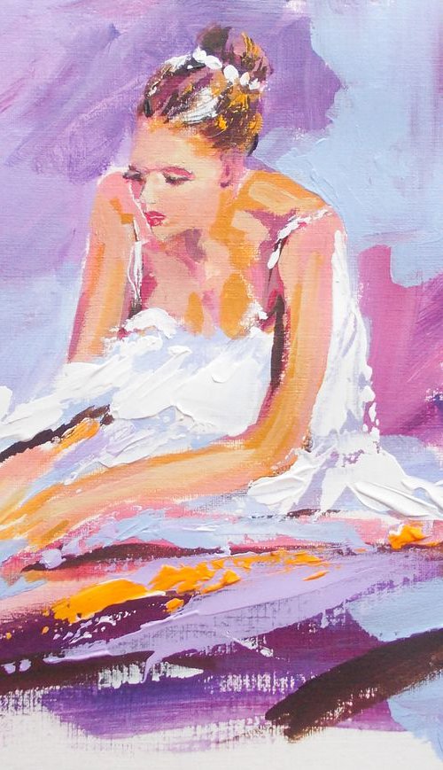 Ballerina Study on Paper-Ballerina Painting by Antigoni Tziora