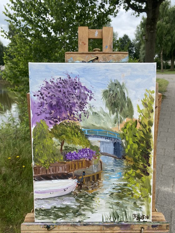 Canal in Dutch town