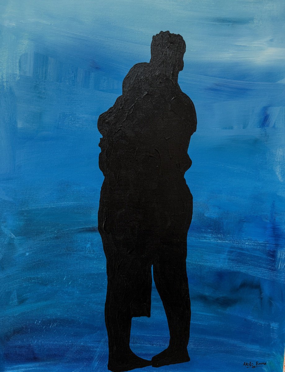 Two Shadows, One Breath By Emmanuel Akolo, 24 X 30, Artwork For Sale On Artfinder