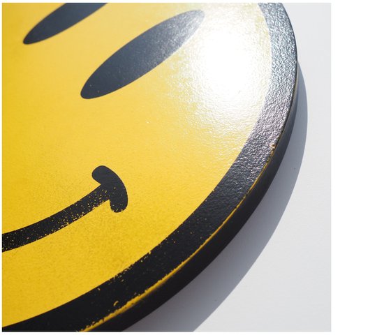 Large Distressed Smiley Face. Number 10