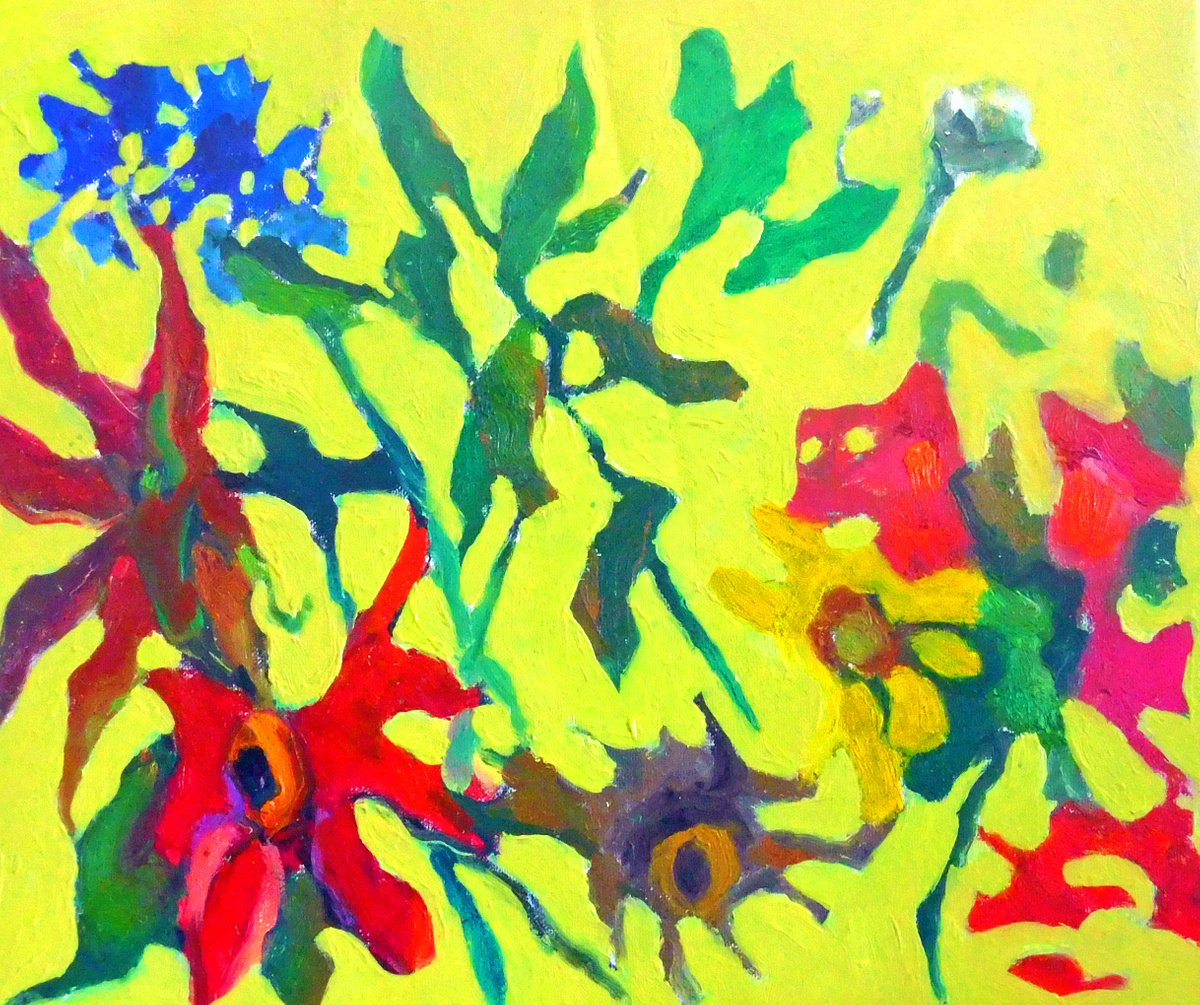 Fantasy Floral Intertwining Leaves by Ann Cameron McDonald