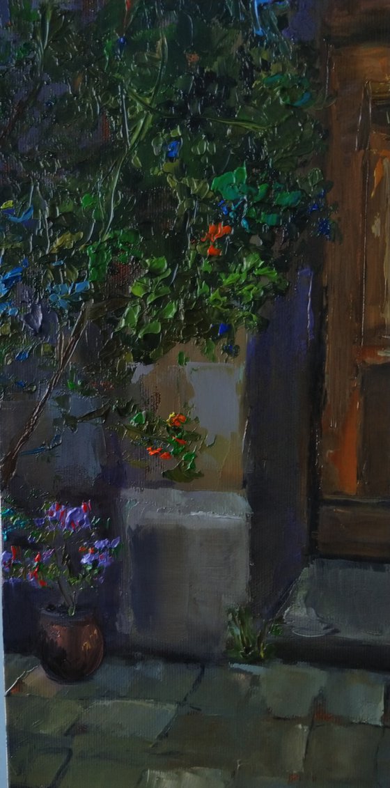 Flowering garden(40x50cm, oil painting, impressionistic)