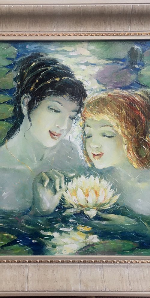 The secret of water lilies by Titinin Yurii